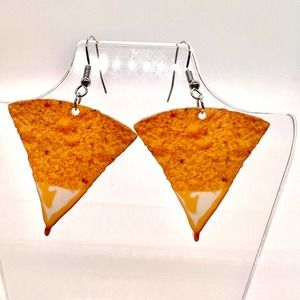 Nachos Chips Earrings - Party Earrings - Snack Earrings - Teen Earrings